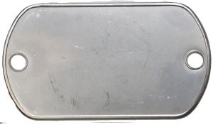 Custom Embossed Tag 2 Hole Stainless Steel Tag